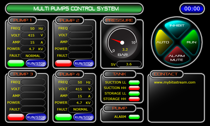 Multi Pumps Control System Interface